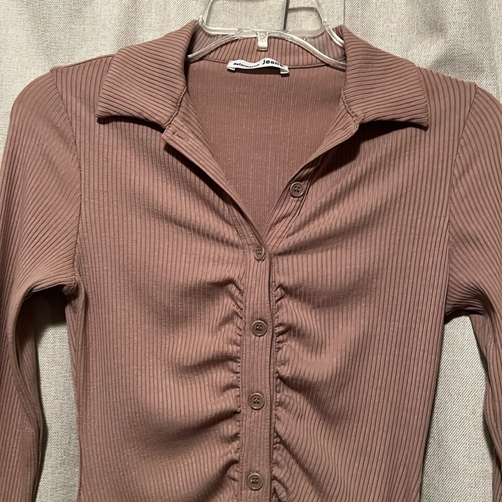 Reformation Amy Knit Button Down Dress Size Small - Picture 5 of 9